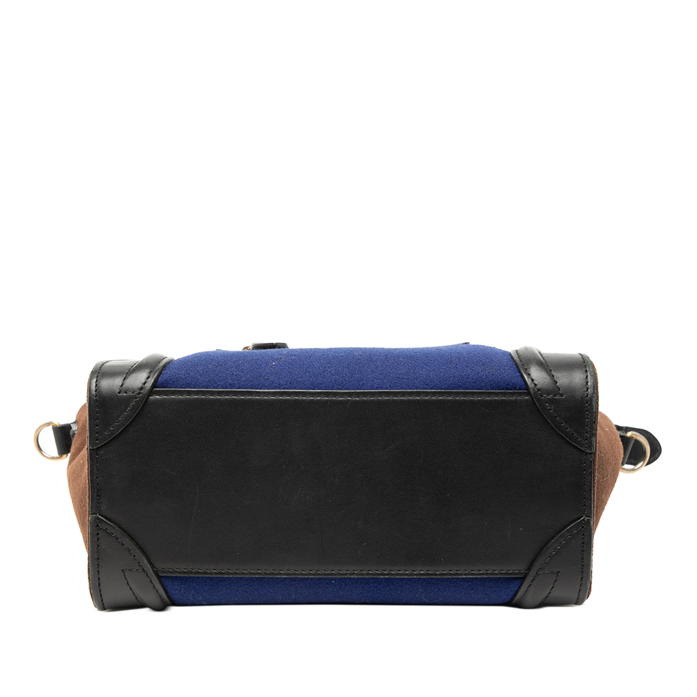 Pre-Loved Celine Nano Tricolor Felt Luggage Tote - Picture 3 of 7